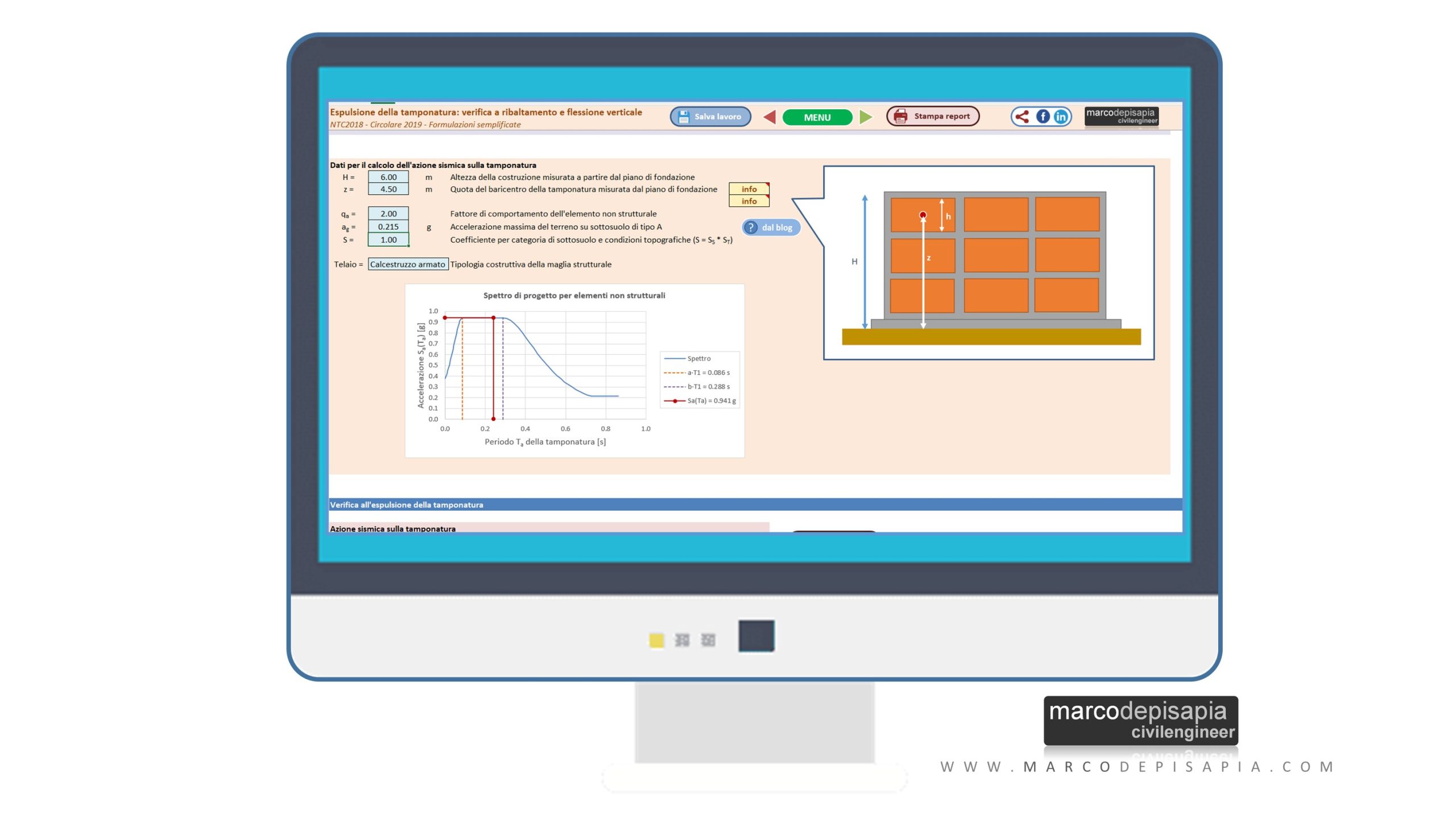 Tamp-FIX calcolo dell'azione sismica